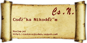 Csóka Nikodém névjegykártya